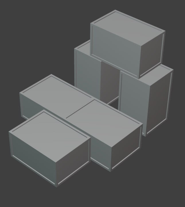 HE-35190 Миниатюра Ящики #1 3д печать Hobby Expert