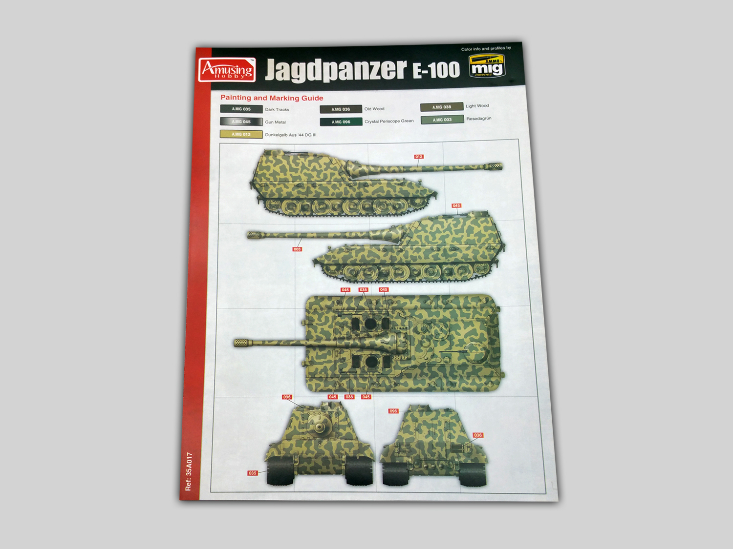 AH35A017 Немецкая сверхтяжелая САУ Jagdpanzer E-100 Amusing Hobby