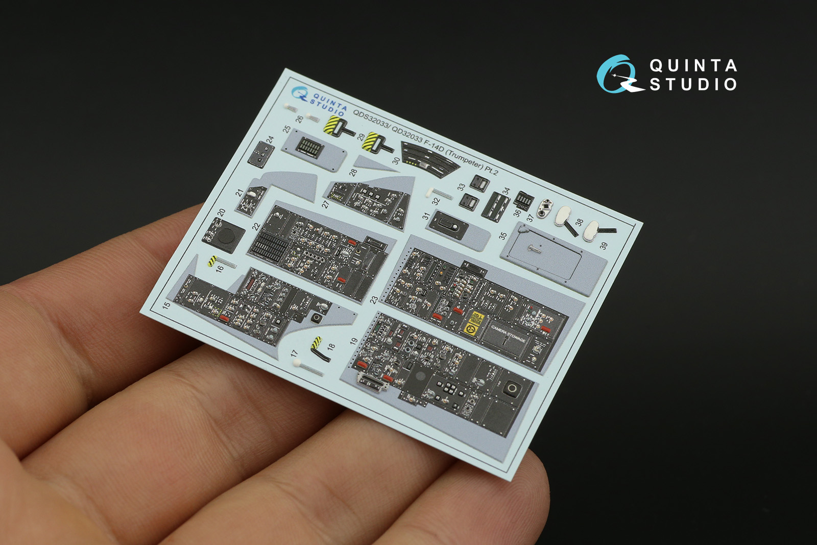 QD32033 3D Декаль интерьера кабины F-14D (Trumpeter)