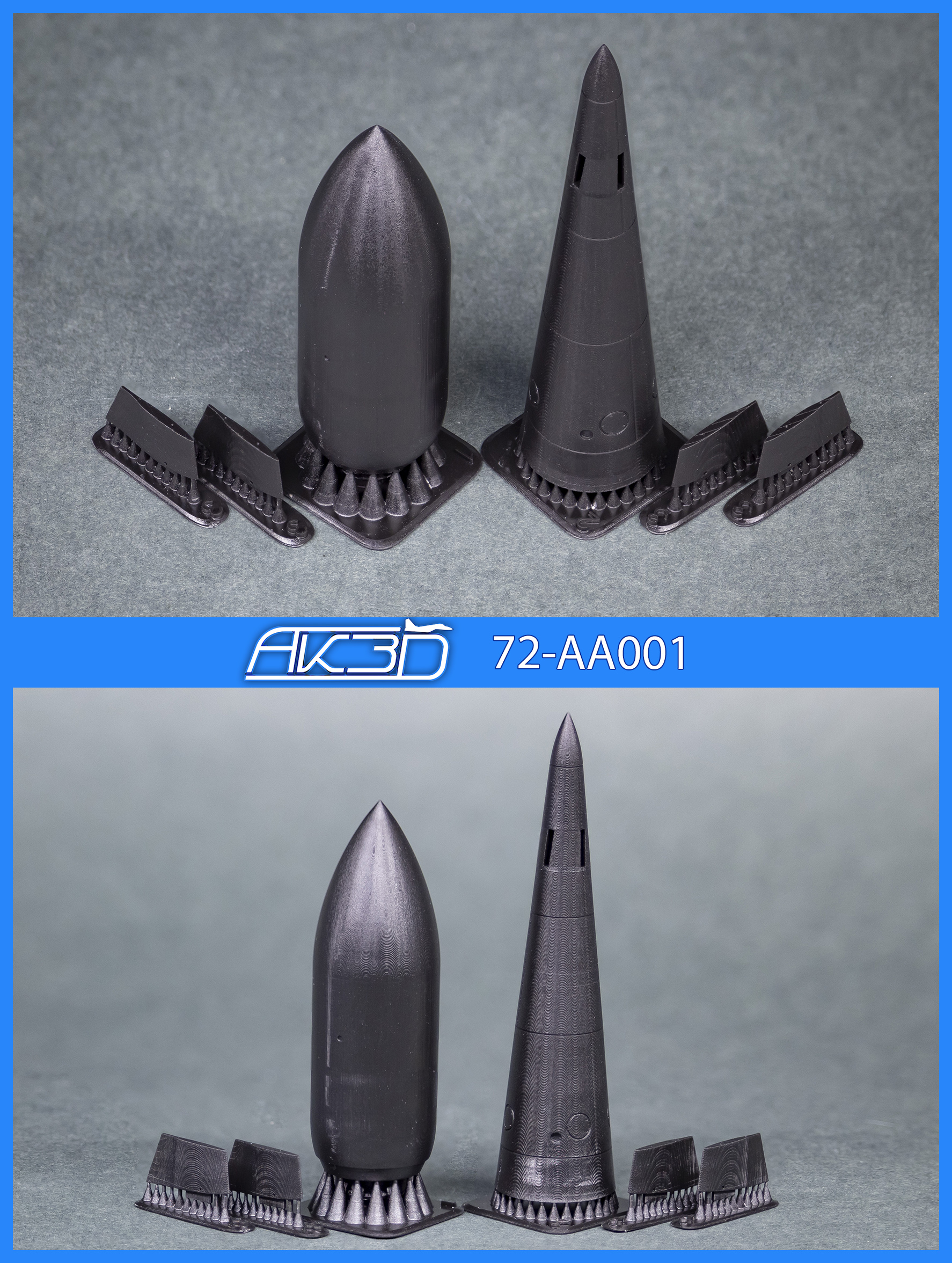 72-AA001 Бомба Grand Slam Bomb 1/72 AK3D models
