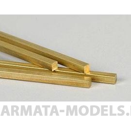 KS815049 Пруток квадратный, латунь 1,6 мм, 2 шт