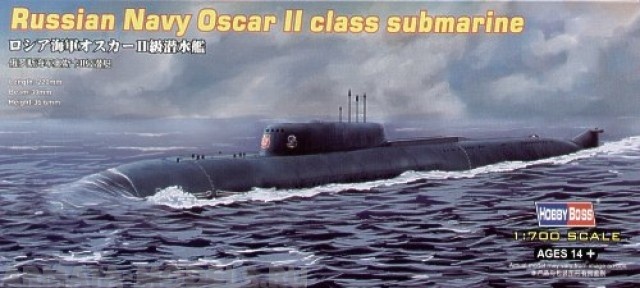 87021  Подводная лодка Russian Navy Oscar II Class submarine 1/700 Hobby Boss