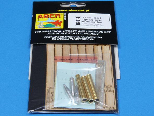 ABR-16-014  Дополнения для  8,8 cm Tiger I high-explosive Ammo with box универсальный набор 1/16