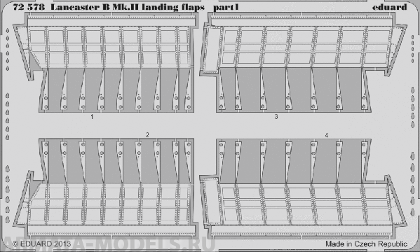 72578ED Lancaster B Mk.II landing flaps