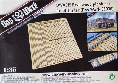A019DWerk Real wood planking set for 5t Einheitsanhanger