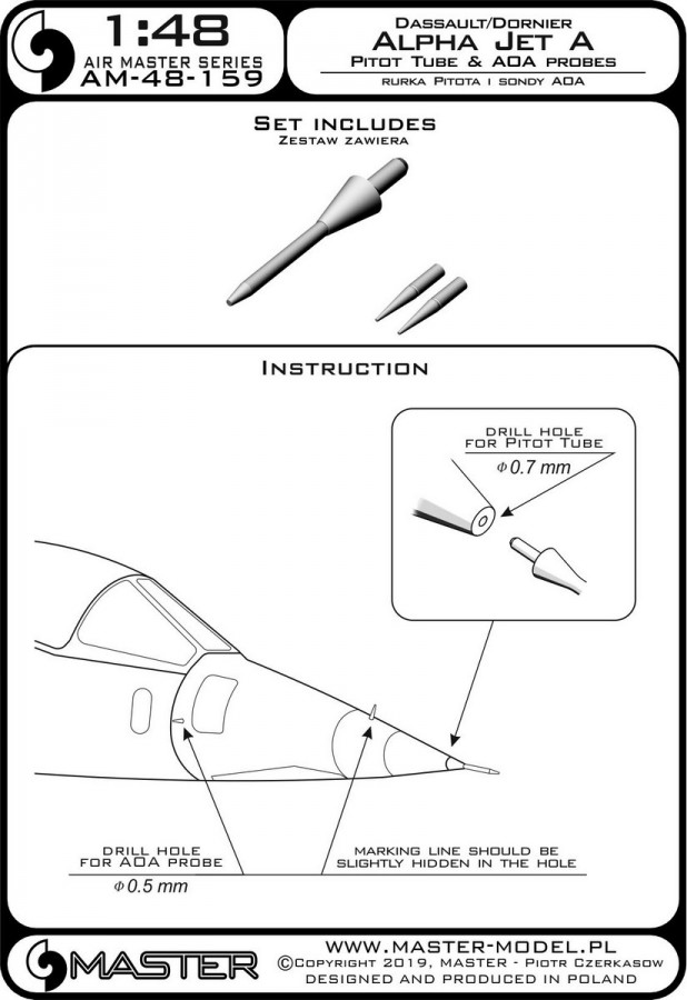 AM-48-159 Alpha Jet A - Pitot Tube & Angle Of Attack probes