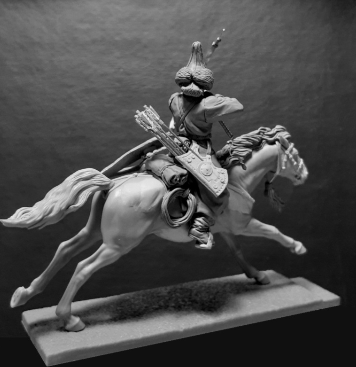 CHM-54243(M). Конный башкир - Северный Амур, Россия 1806-14 гг. 54 мм. Материал - белый металл. Chronos Miniatures