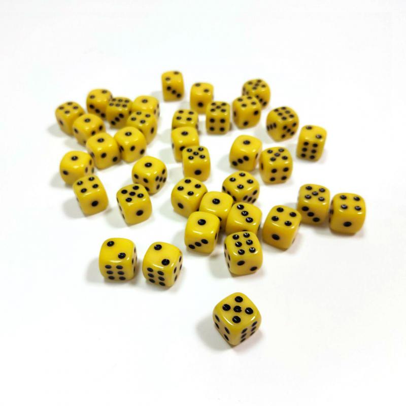 1136 Набор из 36 кубиков D6 (желтый)