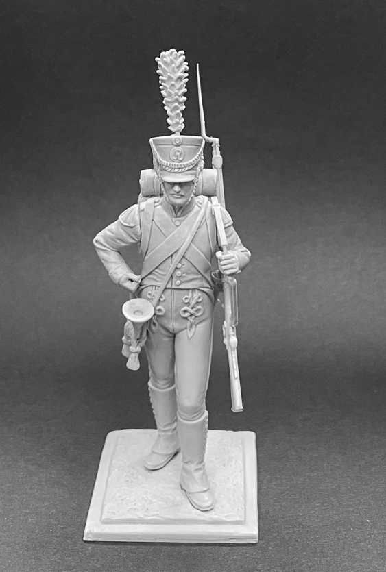 CHM-54284. Корнет роты 'Рейсс' 2-го батальона 6-го пехотного полка Конфедерации Рейна, 1809-12 гг.  54 мм. Материал - смола. Chronos Miniatures