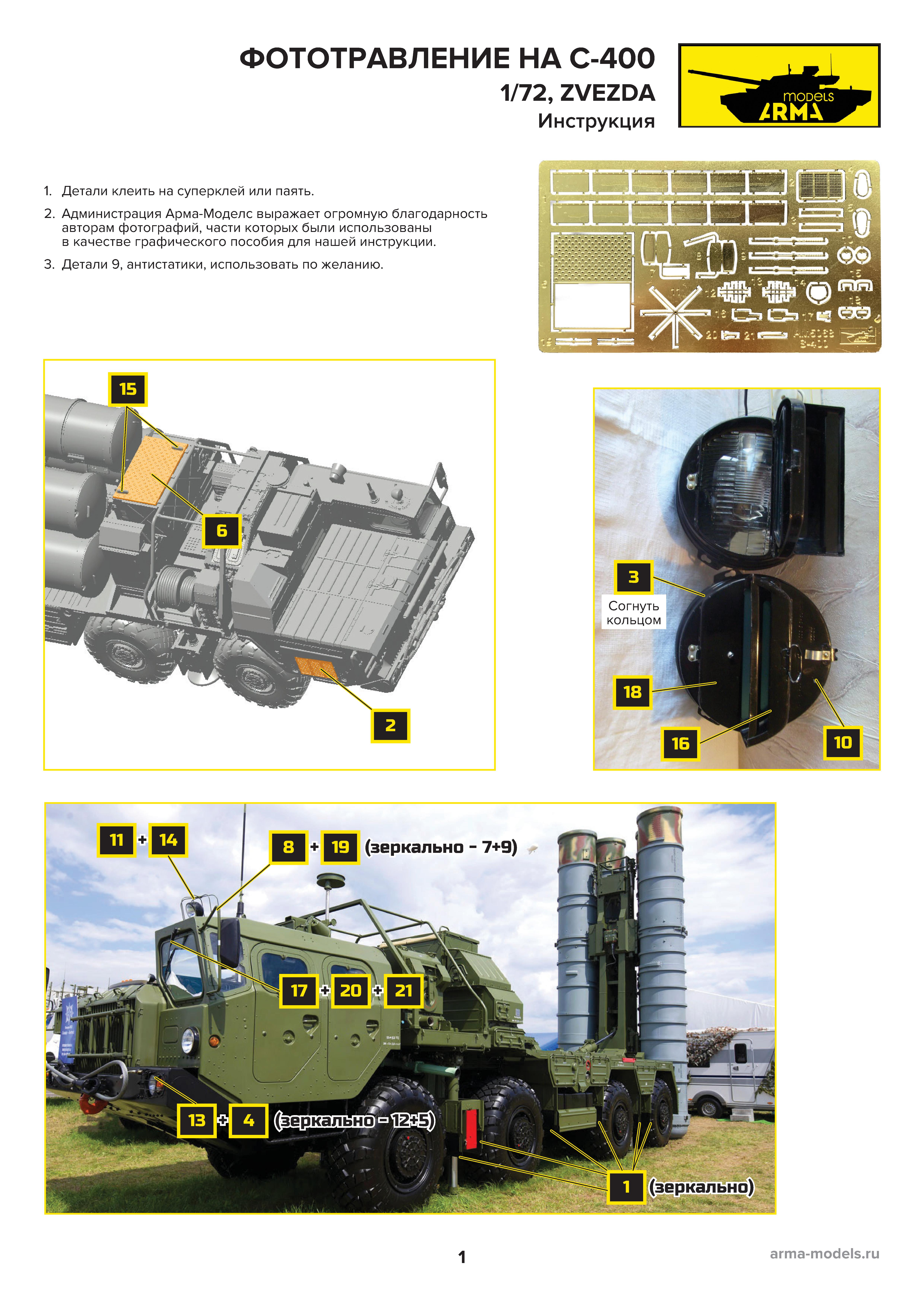 AM5068 Фототравление для С-400 Триумф, 1/72