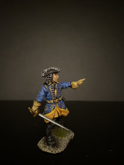 5264ТБ ВИМ, шведский офицер гренадерских рот со шпагой (Лейб-гвардия), Северная  война, 1/35 Три Богатыря