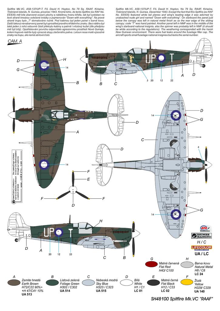 SH48100 Самолет Supermarine Spitfire Mk.Vc RAAF Service Special Hobby