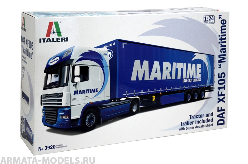 3920ИТ  Грузовик DAFXF105 с прицепом MARITIME Italeri