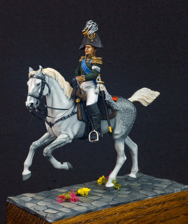 CHM-54237(М). Российский император Александр I, 1814 г. 54 мм. Материал - белый металл. Chronos Miniatures
