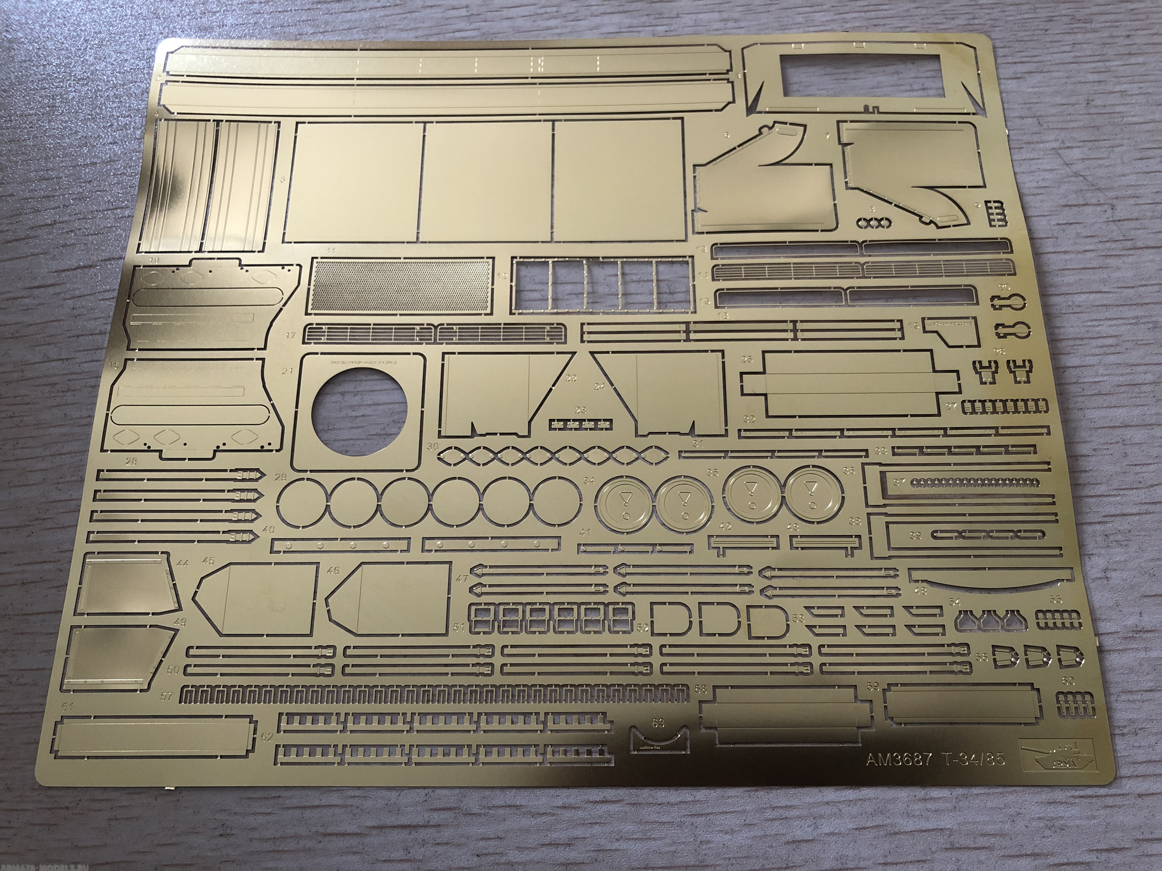 AM3687 Фототравление для модели Т-34/85 Звезда