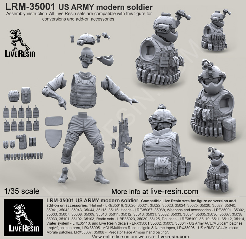 LRM35001 Современный солдат армии США