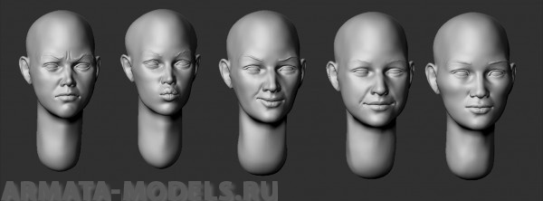 ARM356045 Женские головы (без волос) №3 ARMOR35