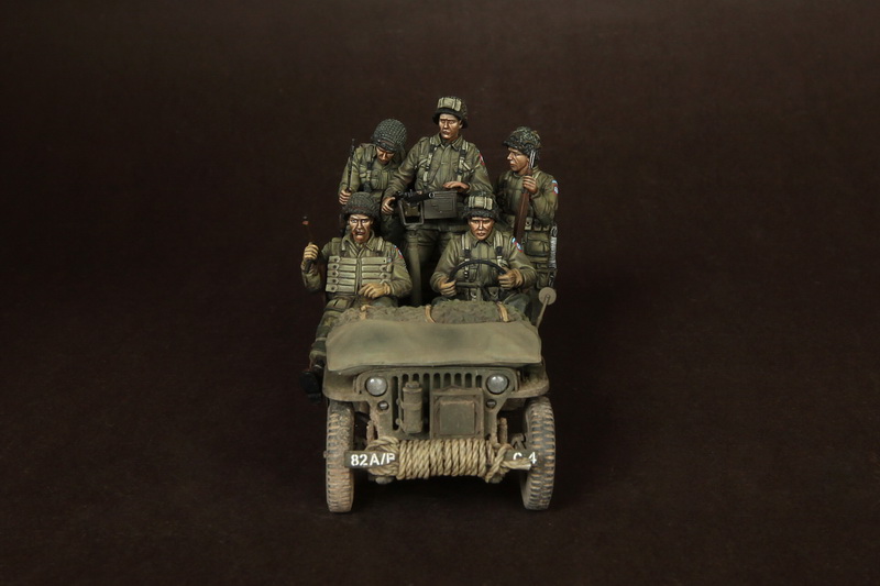 SOGA-18 US Airbornes with sergeant for jeep. Normandy, 1944. SOGA Miniatures