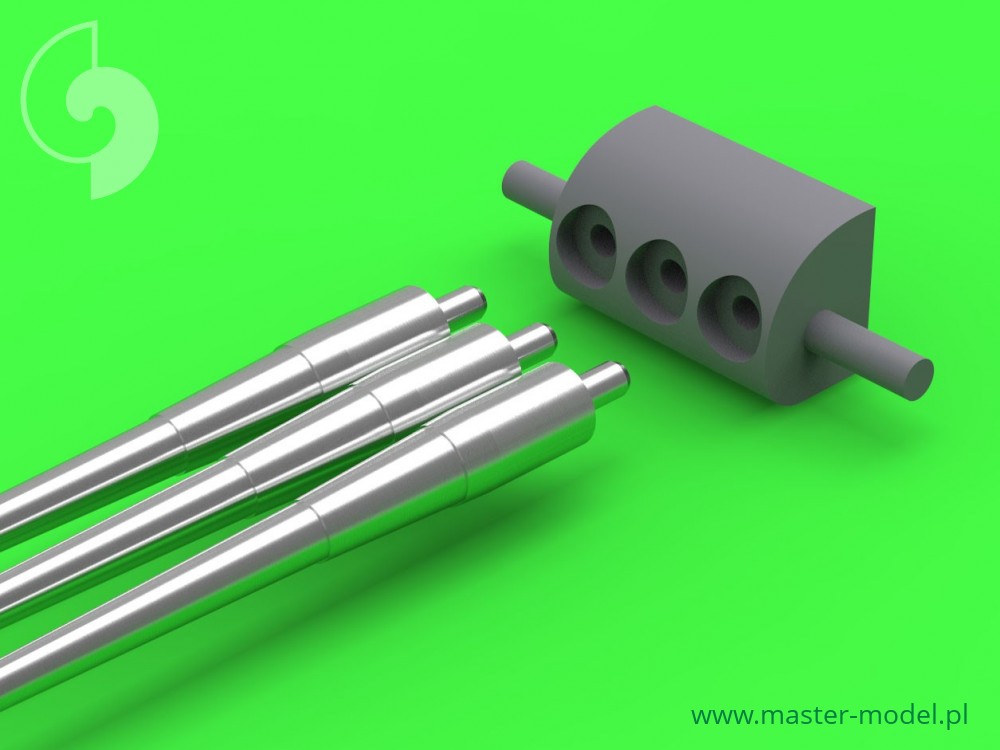 SM-350-074 Вооружение USS Indianapolis CA-35 (1945) - 8-дюймовые (9 шт.), 5-дюймовые (8 шт.) Стволы со смоляной цапфой - подходит для модели Trumpeter