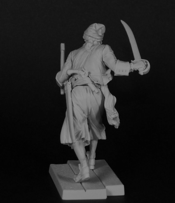 CHM-54035(M). Пират №2, первая половина 18 века. 54 мм. Материал - белый металл. Chronos Miniatures