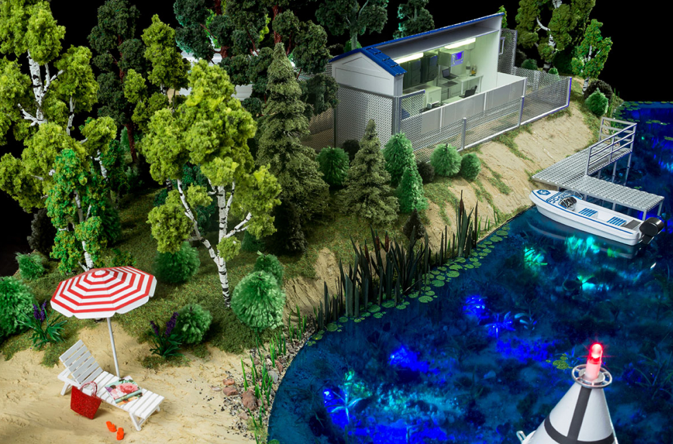 011ee012 5 шт. Мохнатые ели для макета 10-15см.