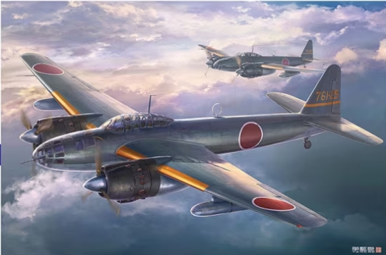 01577-Бомбардировщик ВМС Японии Air Techniques P1Y1 Land Bomber Galaxy Type 11 Hasegawa