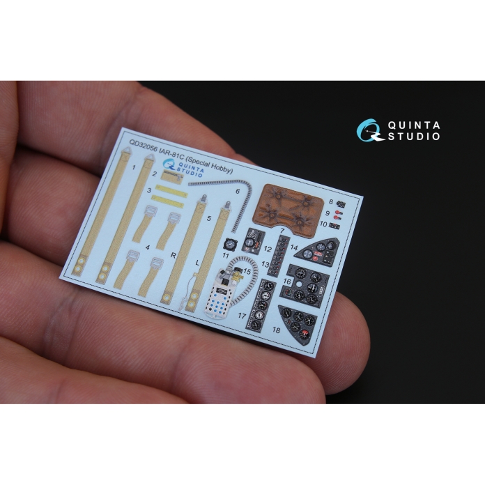 QD32056 3D Декаль интерьера кабины IAR - 81C (для модели Special Hobby)