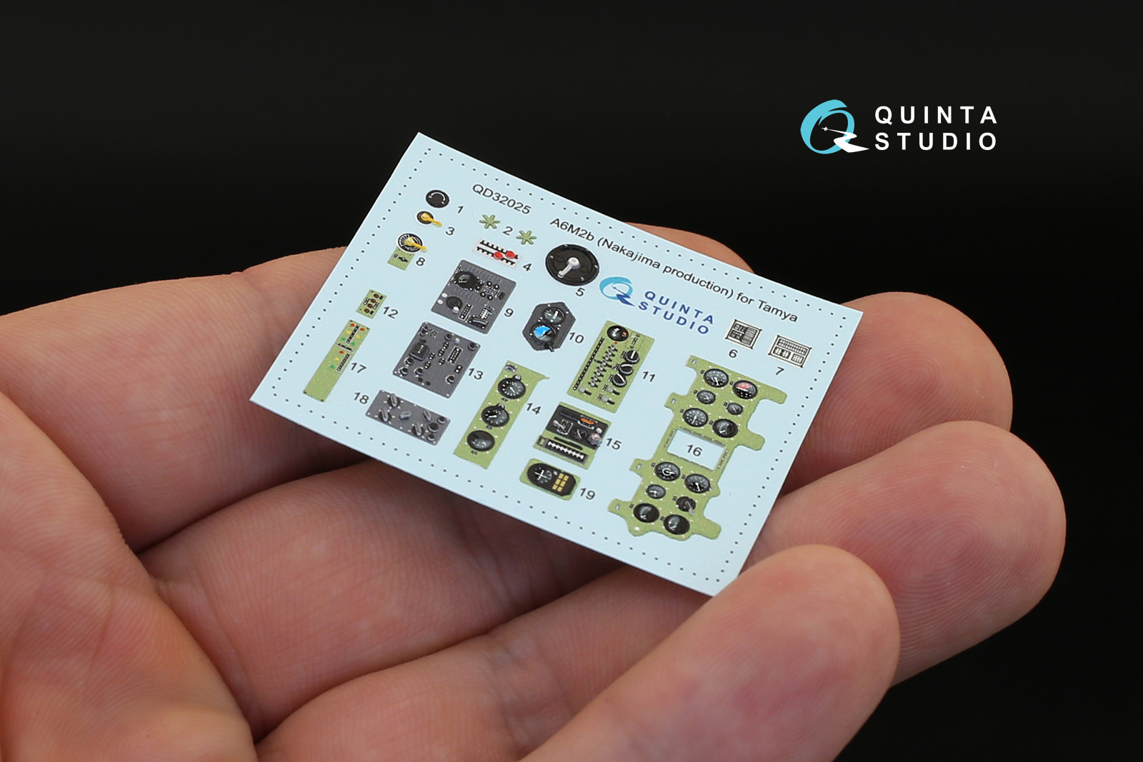 QD32025 1/32 3D Декаль интерьера кабины A6M2b (Nakajima prod.) (для модели Tamiya)