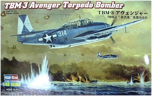 80325 Самолет TBM-3 Avenger Torpedo Bomber Hobby Boss
