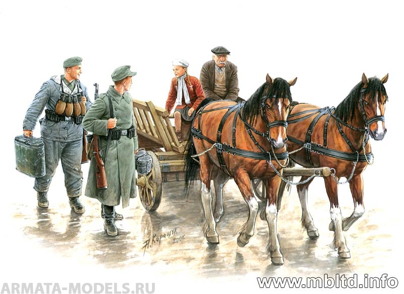 Набор фигурок MB3538 Где-то в Европе, 1944-45, фигуры Master Box (MB)