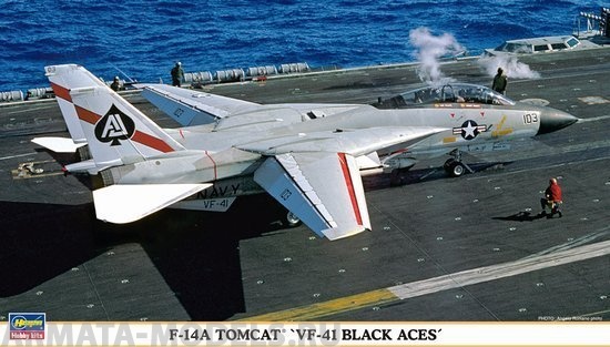 00955 Самолет F-14A  VF41 BLAK ACES Hasegawa