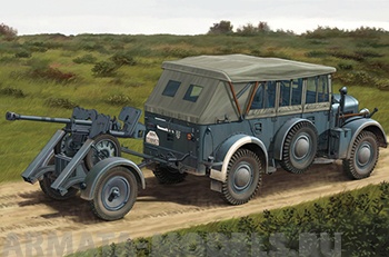 CB35209 Армейский автомобиль +пушка Mittlerer Einheits Bronco Models
