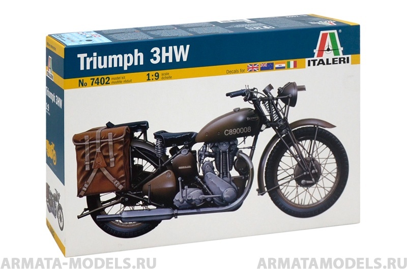 7402ИТ Мотоцикл Triumph 3WH WWII Motorcycle Italeri