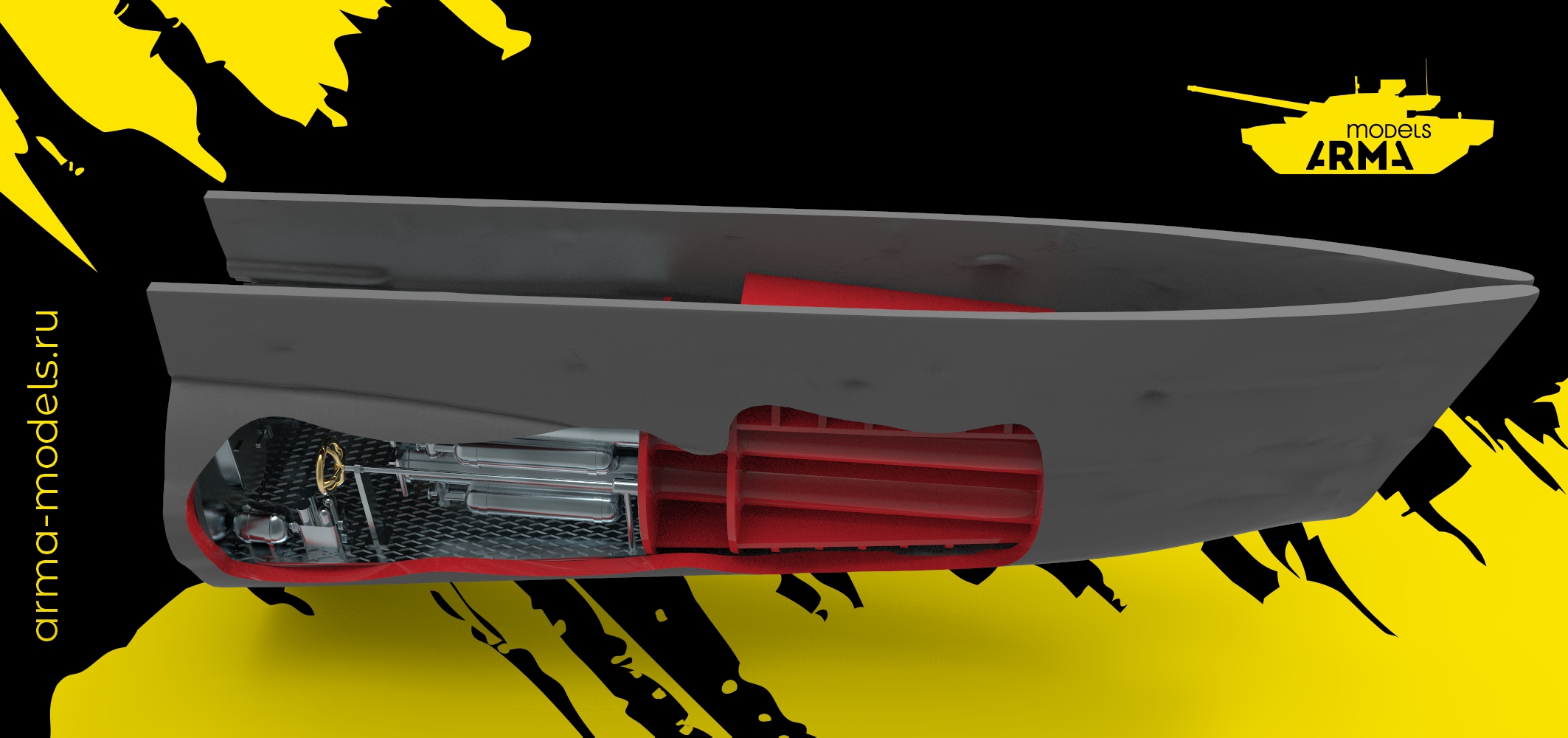 AM14434 Интерьер носового торпедного отсека "Щуки", 1/144