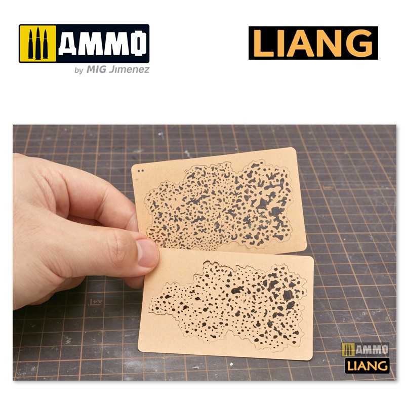 LIANG-0006 Набор трафаретов Salt Weathering Effects Airbrush Stencils (Sparse)