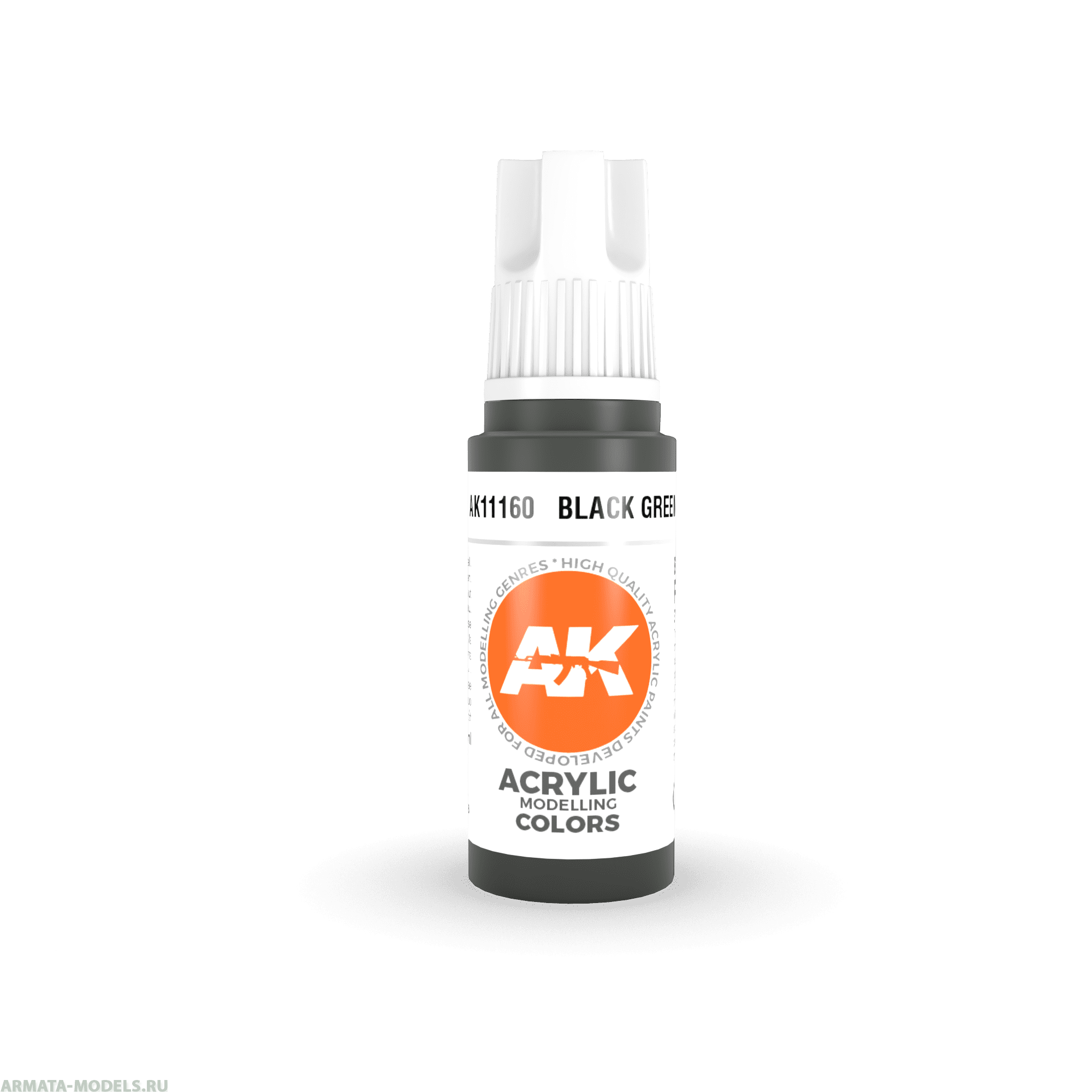 AK11160 Краска акриловая Black Green 17ml
