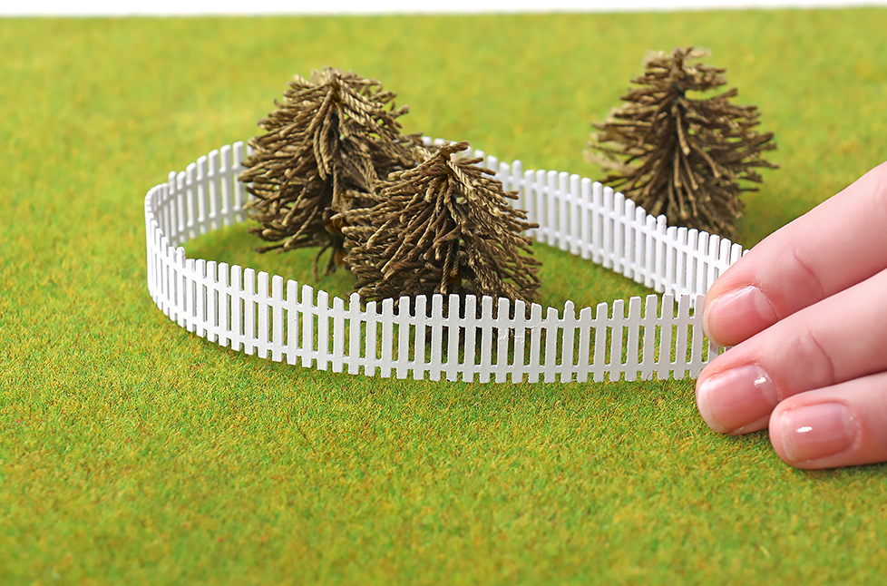 009zp005 Забор штакетник фигурный h=15мм/ длина 300мм