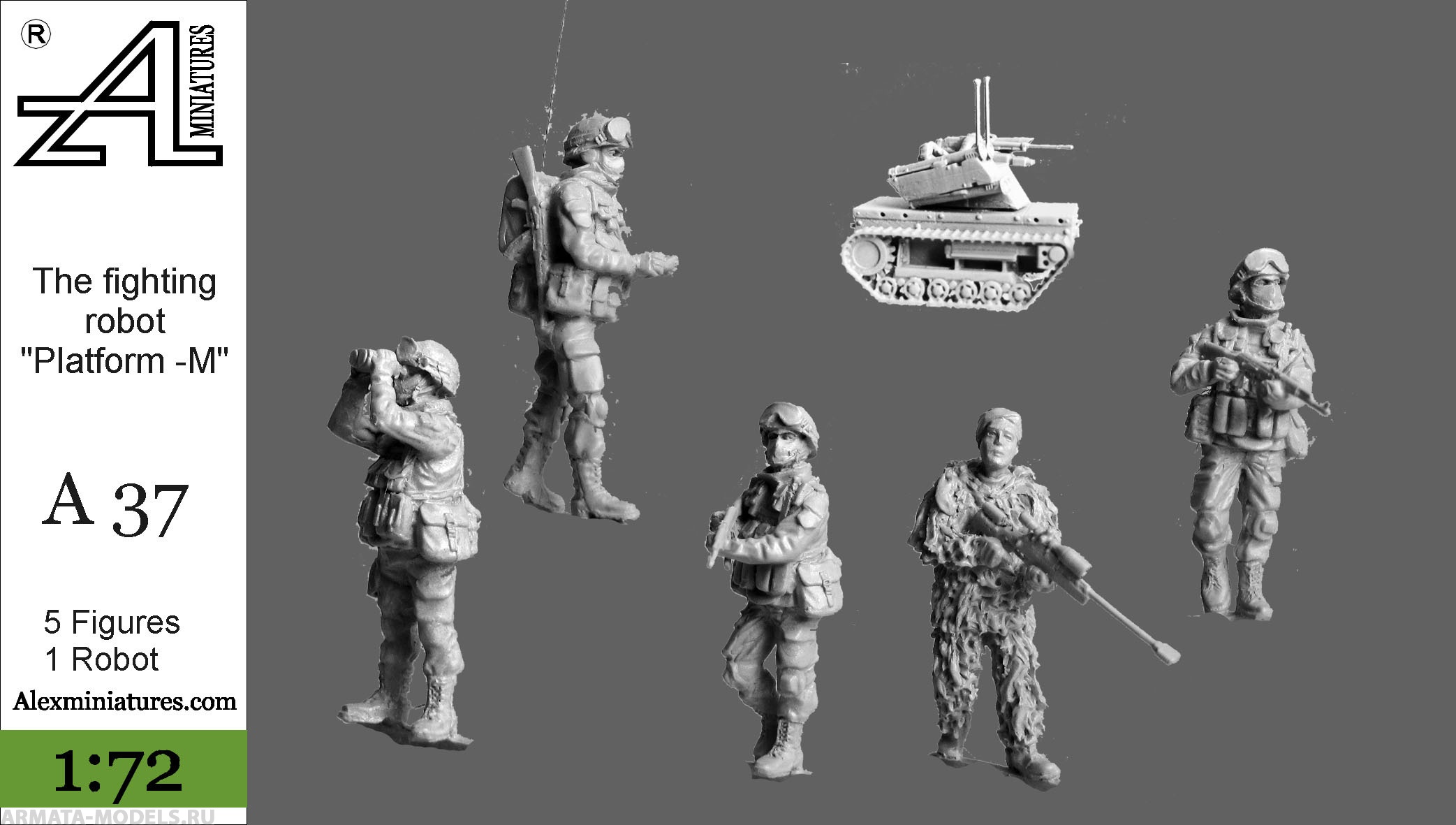 А37 Боевой робот Платформа-М, 1:72 Alex miniatures