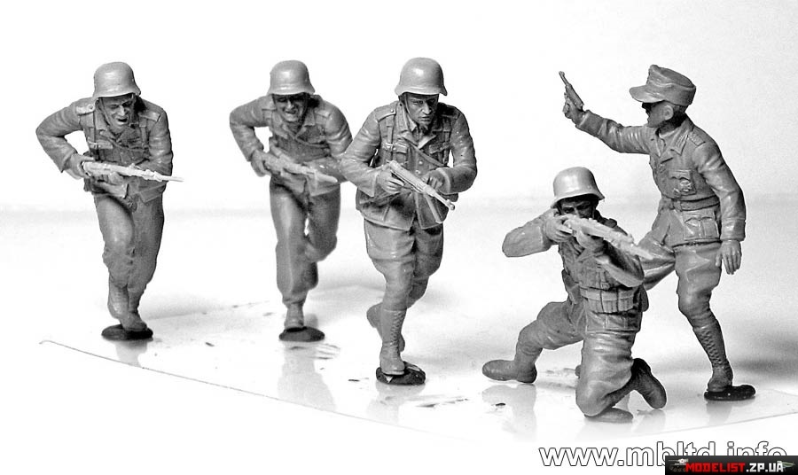 Набор фигурок MB3593 Немецкая пехота, DAK, WWII, Северной Африке пустыня, Фигуры Master Box (MB)