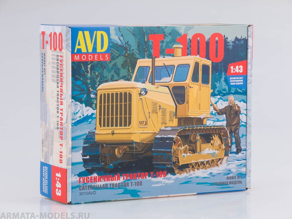 3010AVD Сборная модель Гусеничный трактор Т-100 AVD Models