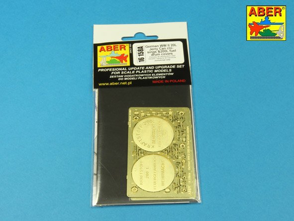 ABR-16 158A  Дополнения для  German WW II 20L Jerry Can closings & 200L fuel drum covers (choice A) универсальный набор 1/16