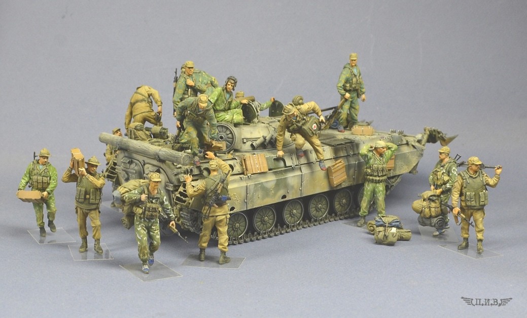 T-35254 Советские бойцы разведроты ВДВ c патронными ящиками (Афганистан 1979-1989 гг) (2) Tank