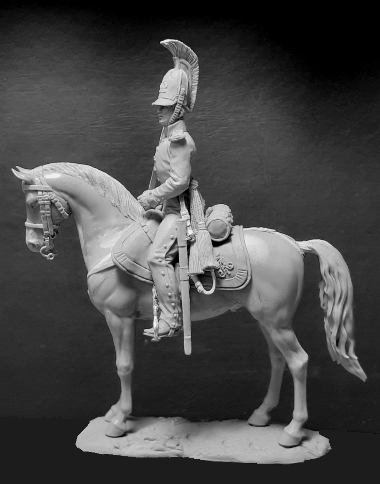 CHM-54301. Обер-офицер армейских драгунских полков, Россия 1812-14 гг. 54 мм. Материал - смола. Chronos Miniatures