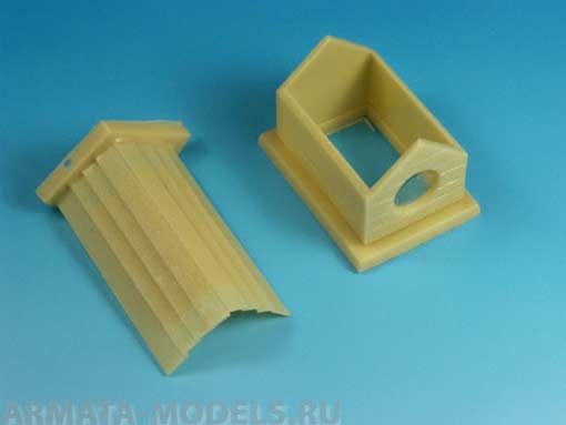 ED-3501 Дополнения для моделей Diorama accessories-Resin set 1/35 scale-Shed for dog (Doghouse)