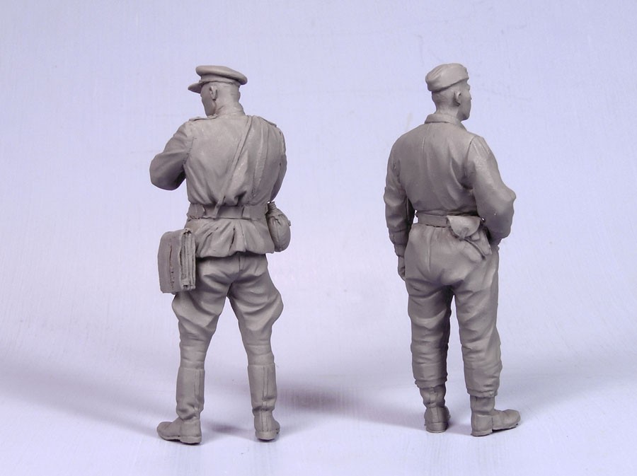 T-35110 Советские офицеры танкист и пехотинец Лето (2) Tank