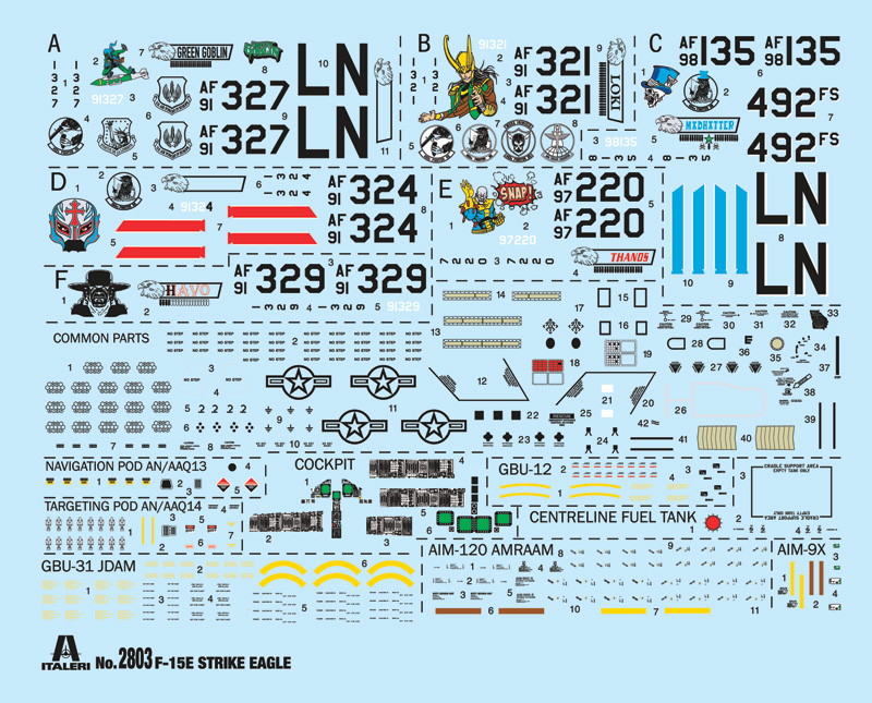 2803ИТ F-15E УДАРНЫЙ ОРЕЛ Italeri