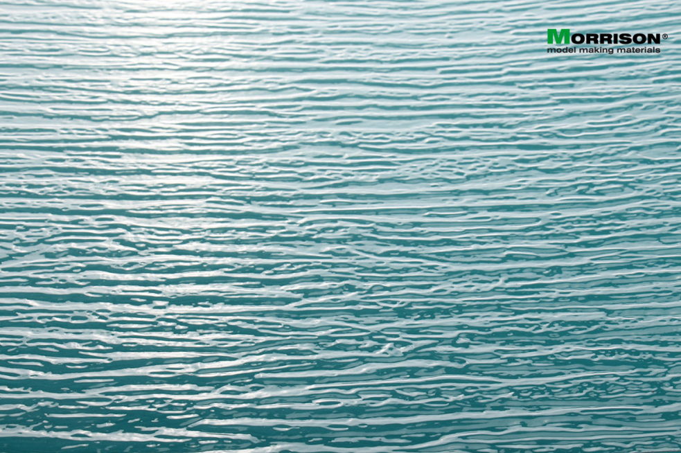 041tov002 Океанский бриз - объемная прозрачная текстура для имитации воды (Лист А3- 28см.х38см.)