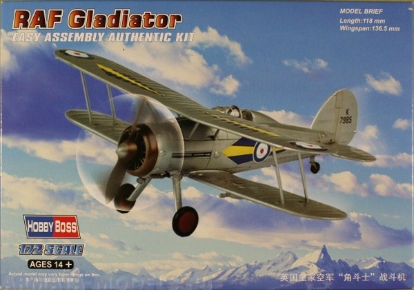 80289 Самолет RAF Gladiator Hobby Boss