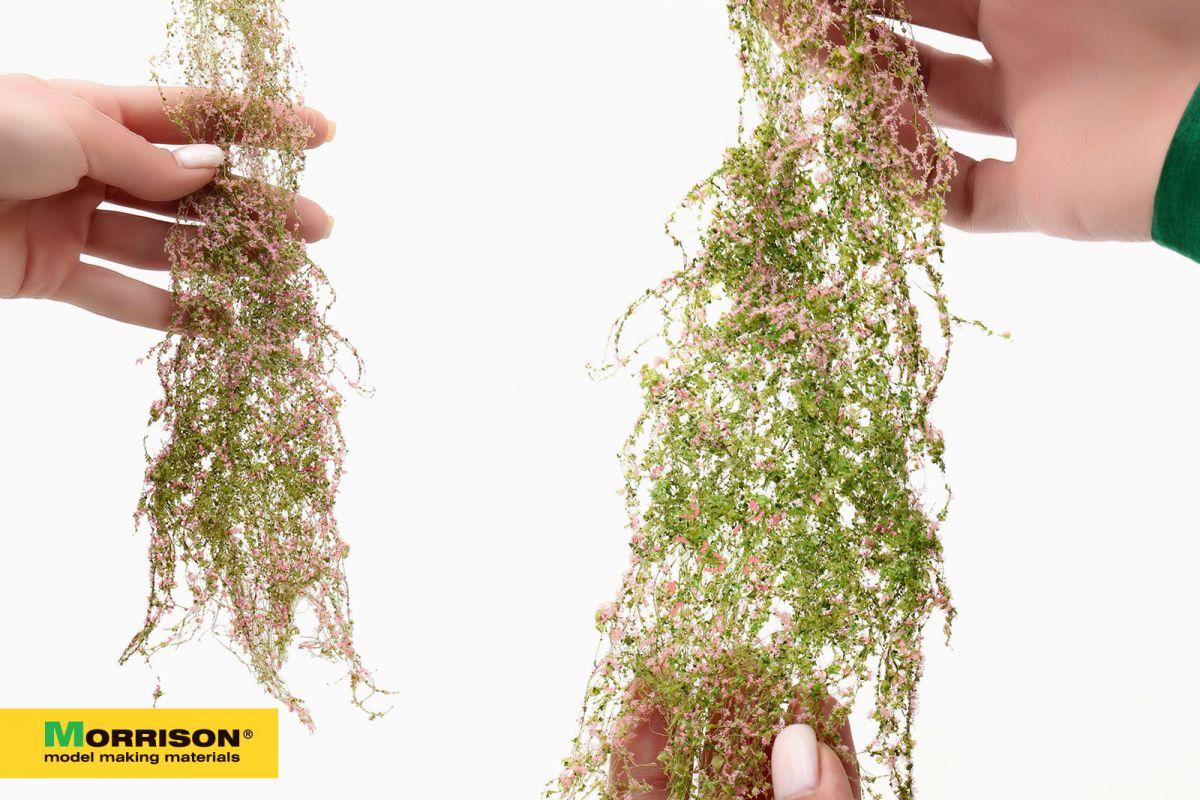 140cvn006 Цветочные вьюны для диорамы. Розовые.