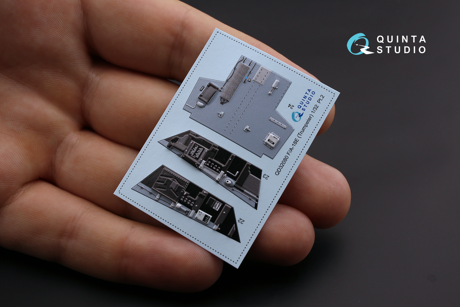 QD32080 3D Декаль интерьера кабины F/A-18E (для модели Trumpeter)